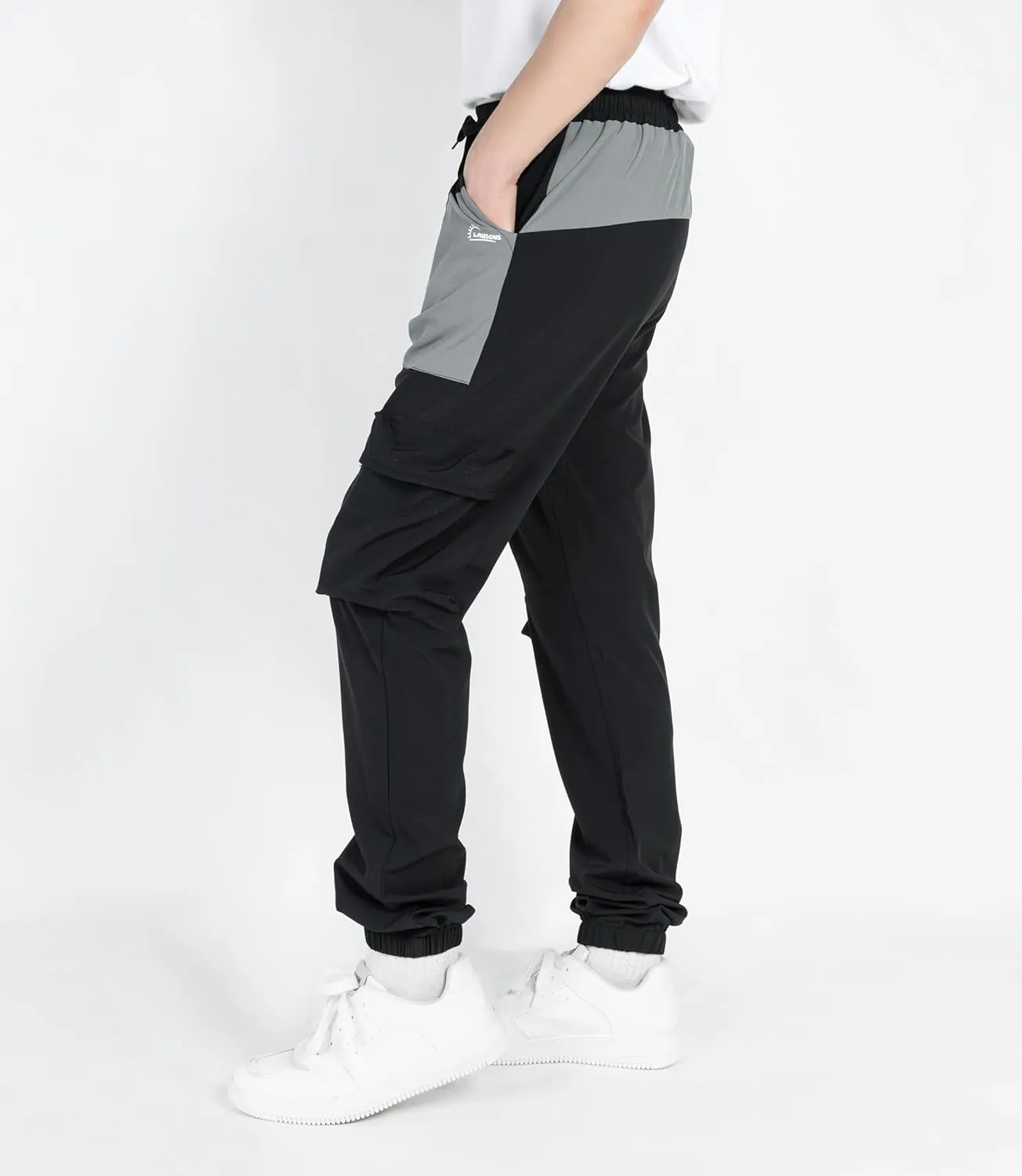TLAENSON Boys Cargo Pants Joggers Kids Lightweight Quick Dry Hiking Pant Youth Running Athletic Jogging for Sports Outdoor