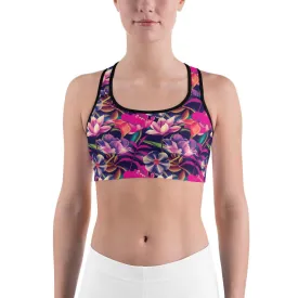 Tropical Floral Sports bra