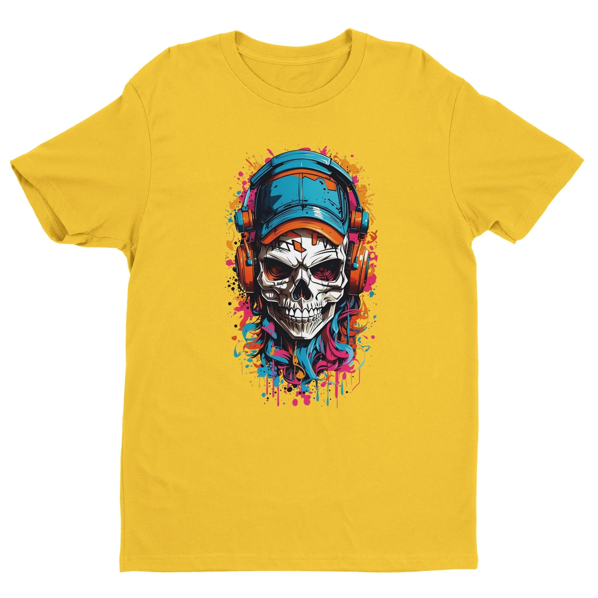 Urban Graffiti Skull Unisex Crewneck T-Shirt