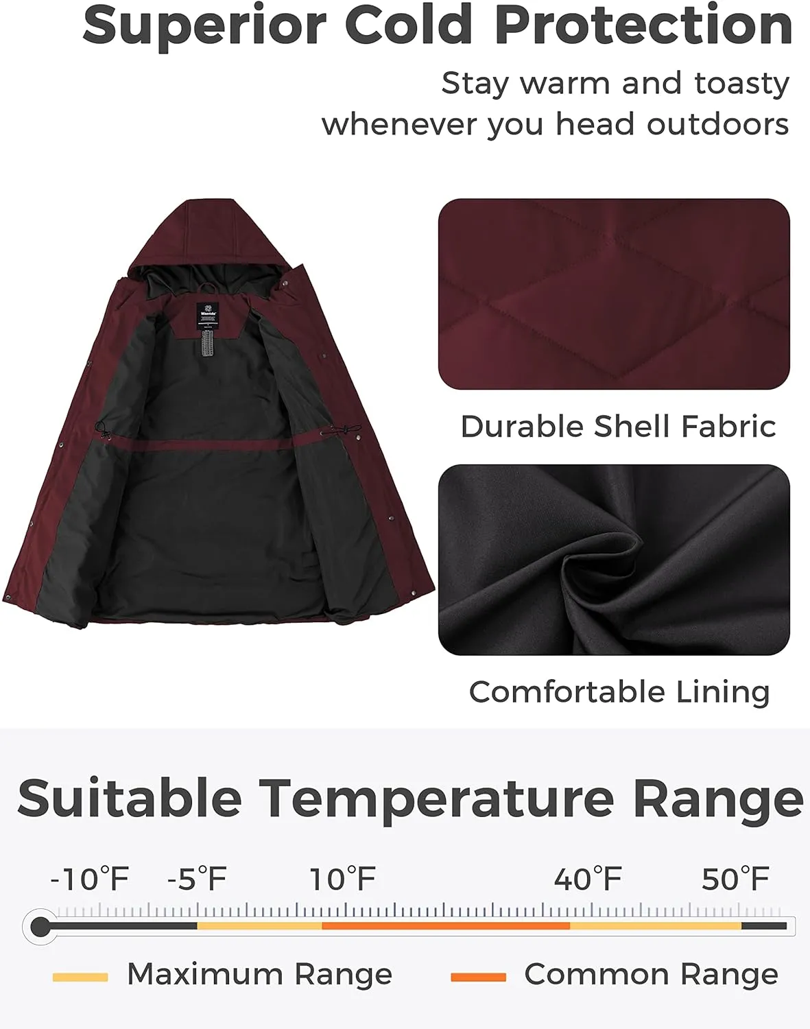 wantdo Women's Winter Jacket Puffy Coat Puffer Jackets Warm Winter Coats