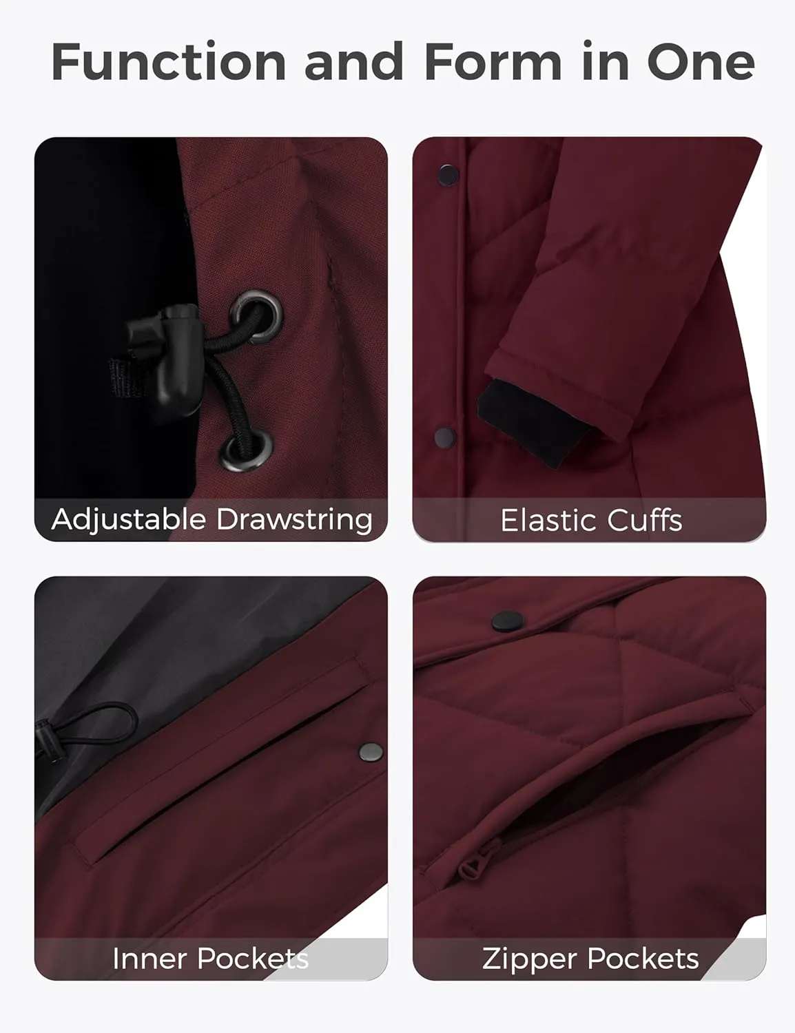 wantdo Women's Winter Jacket Puffy Coat Puffer Jackets Warm Winter Coats