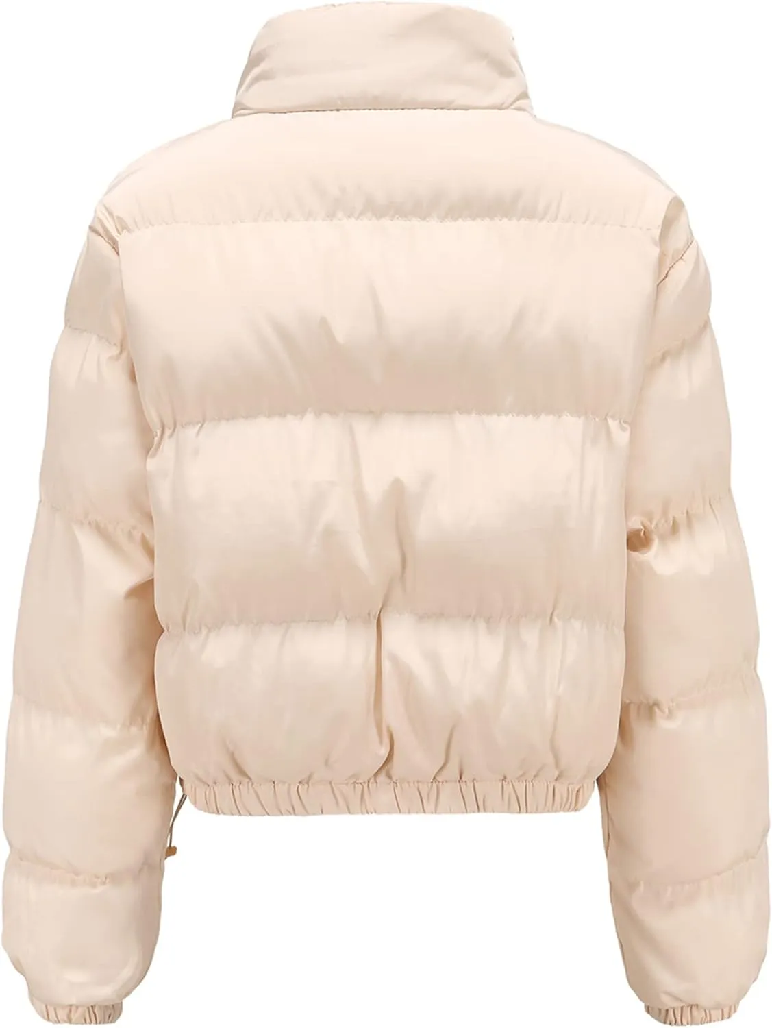 Women's Cropped Quilted Winter Puffer Jacket Outerwear Coats Quilted Jackets
