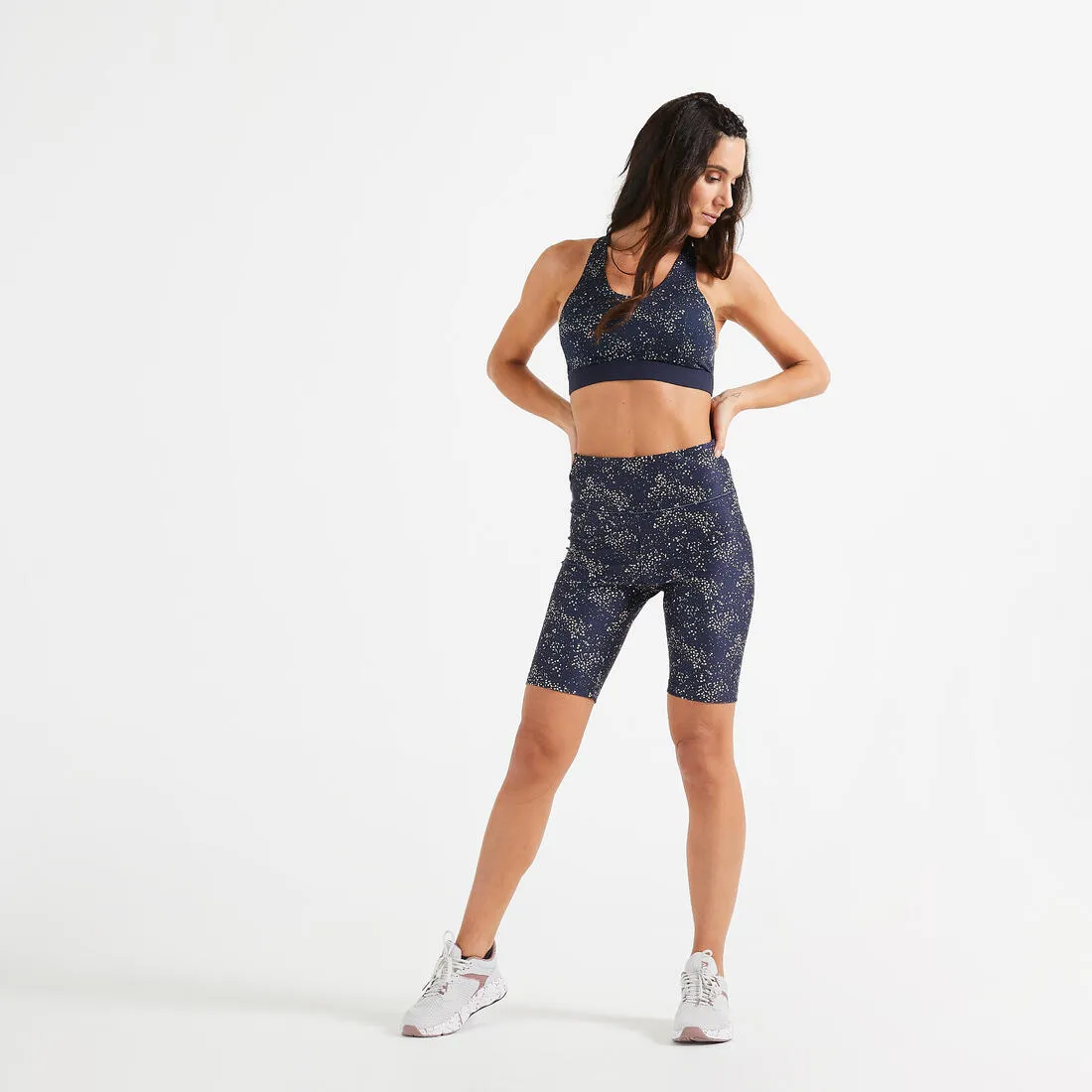 Women's Medium Support Racer Back Sports Bra with Cups