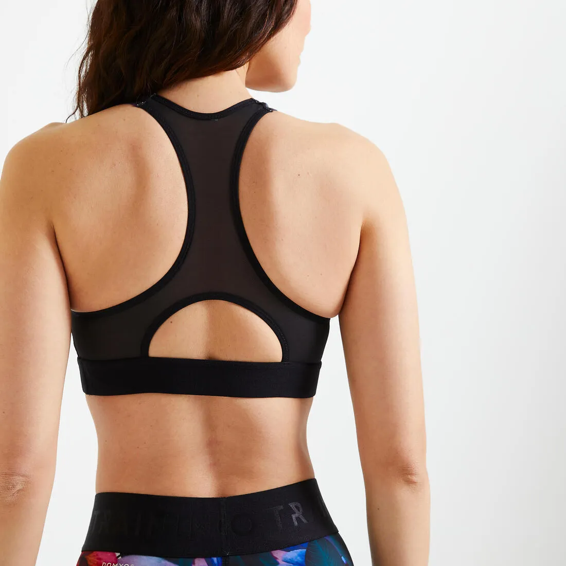 Women's Medium Support Racer Back Sports Bra with Cups
