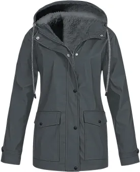 Womens Rain Jackets Waterproof Lightweight Plus Size Rain Coats Casual Hooded Raincoats Packable Travel Outerwear