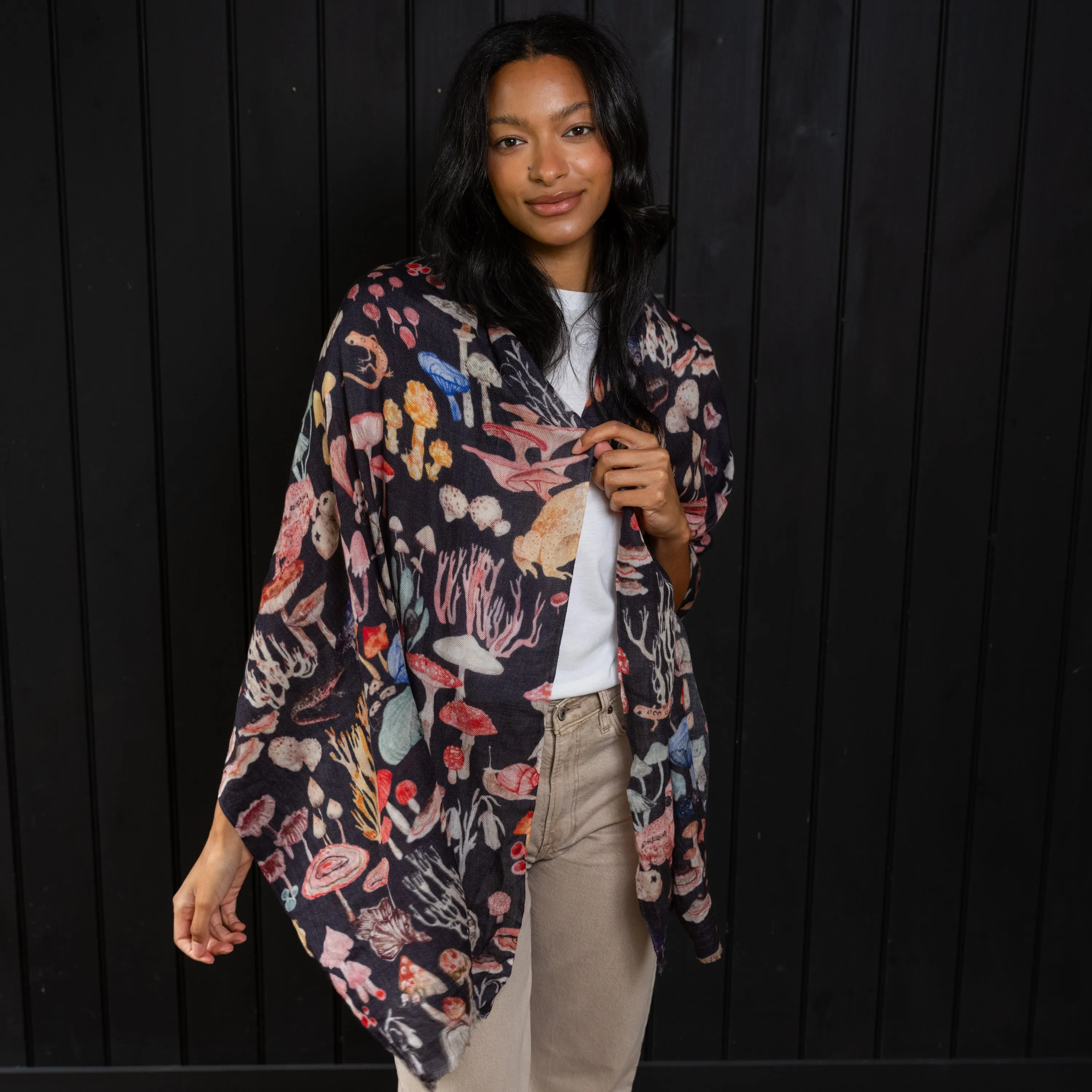 Wool Scarf- Mushroom Magic
